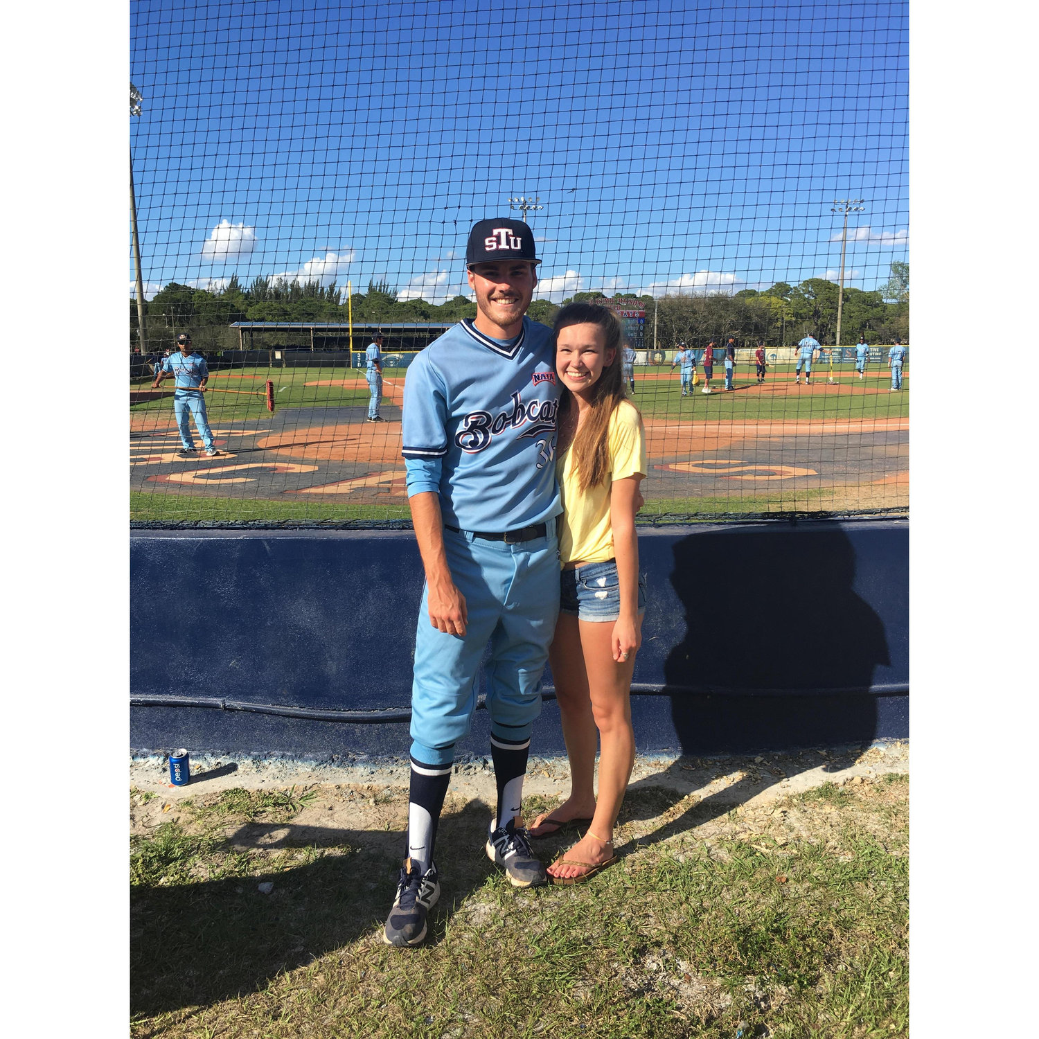 one of hundreds of baseball games with Studly Stubbs and the STU Bobcats!