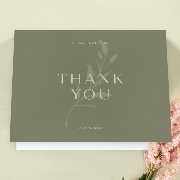 Aneci Landscape | Deep Forest | Zola Thank You Cards