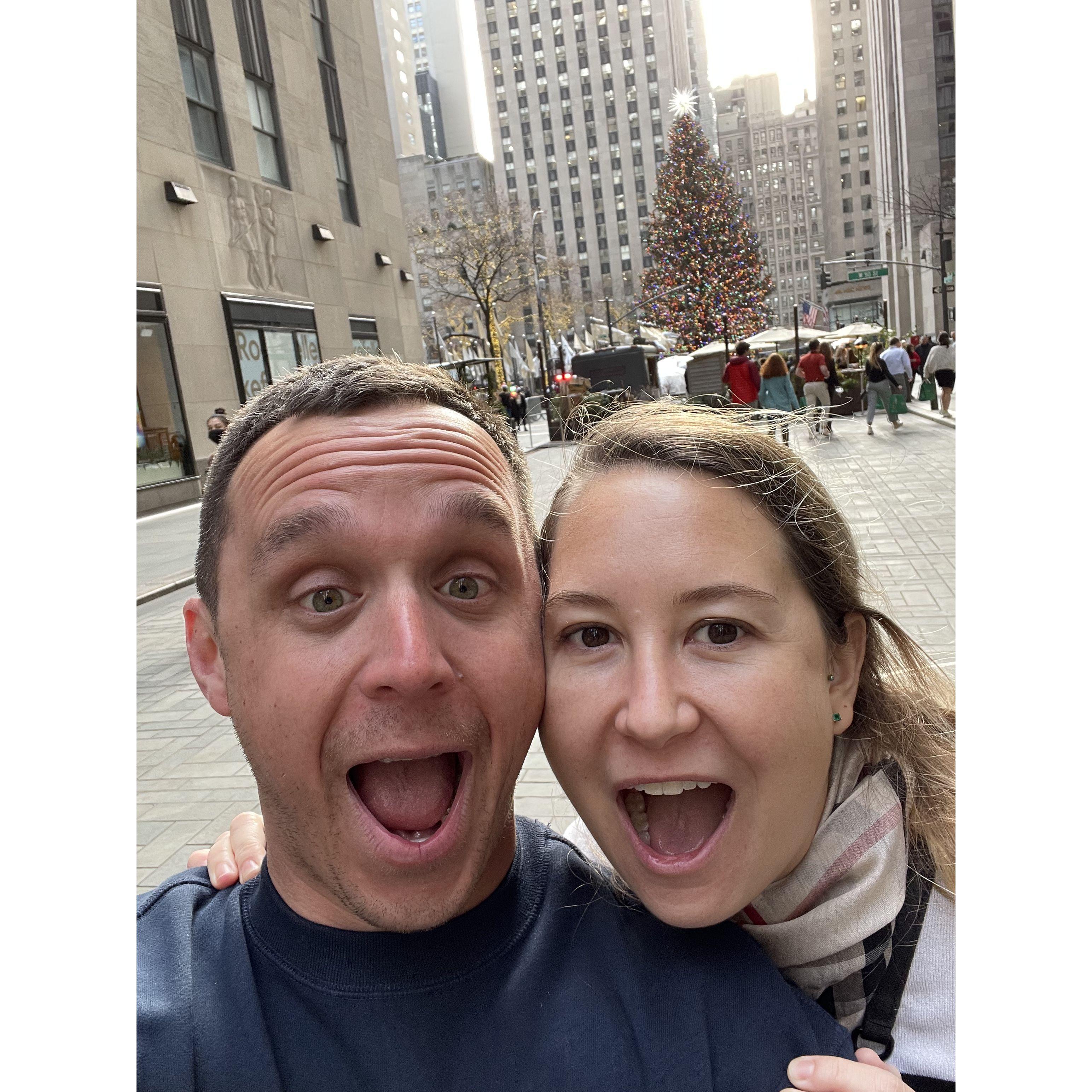 Nick & Sabrina's first trip to NY - Rockefeller Center, Manhattan, NY
