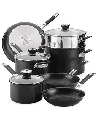 Anolon SmartStack 10-Pc. Hard-Anodized Nesting Cookware Set