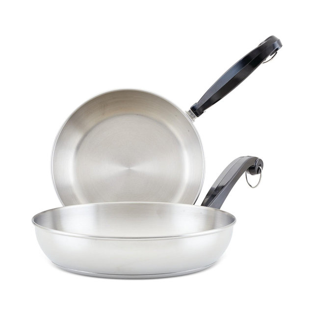 Farberware Classic Series Stainless Steel Frying Pan Set, 8.25-Inch and 10-Inch