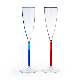 Color Accent Champagne Glasses (set of 2)