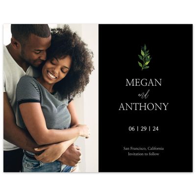 Black Wedding Digital Save the Date - Gingerwood Photo