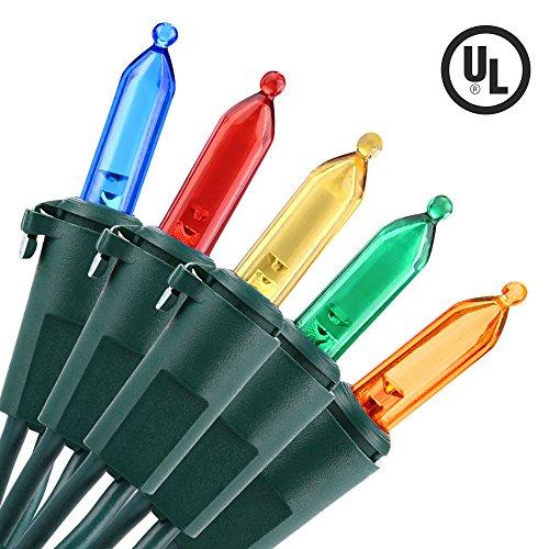 Brizled 100 LED Christmas Lights, 33ft Christmas Lights Multi Color, Connectable 120V UL Certified Christmas Tree Lights for Indoor Outdoor, Xmas, Party, Home, Patio, Garden and Holiday Decorations