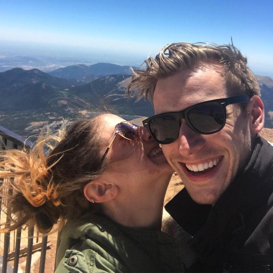 Our first trip to Colorado together at the top of Pike's Peak