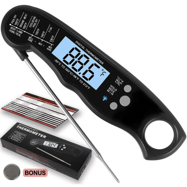 Meat Thermometer Digital - Instant Read Food Thermometer for Cooking & Grilling