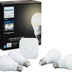 Philips - Hue White A19 LED Starter Kit