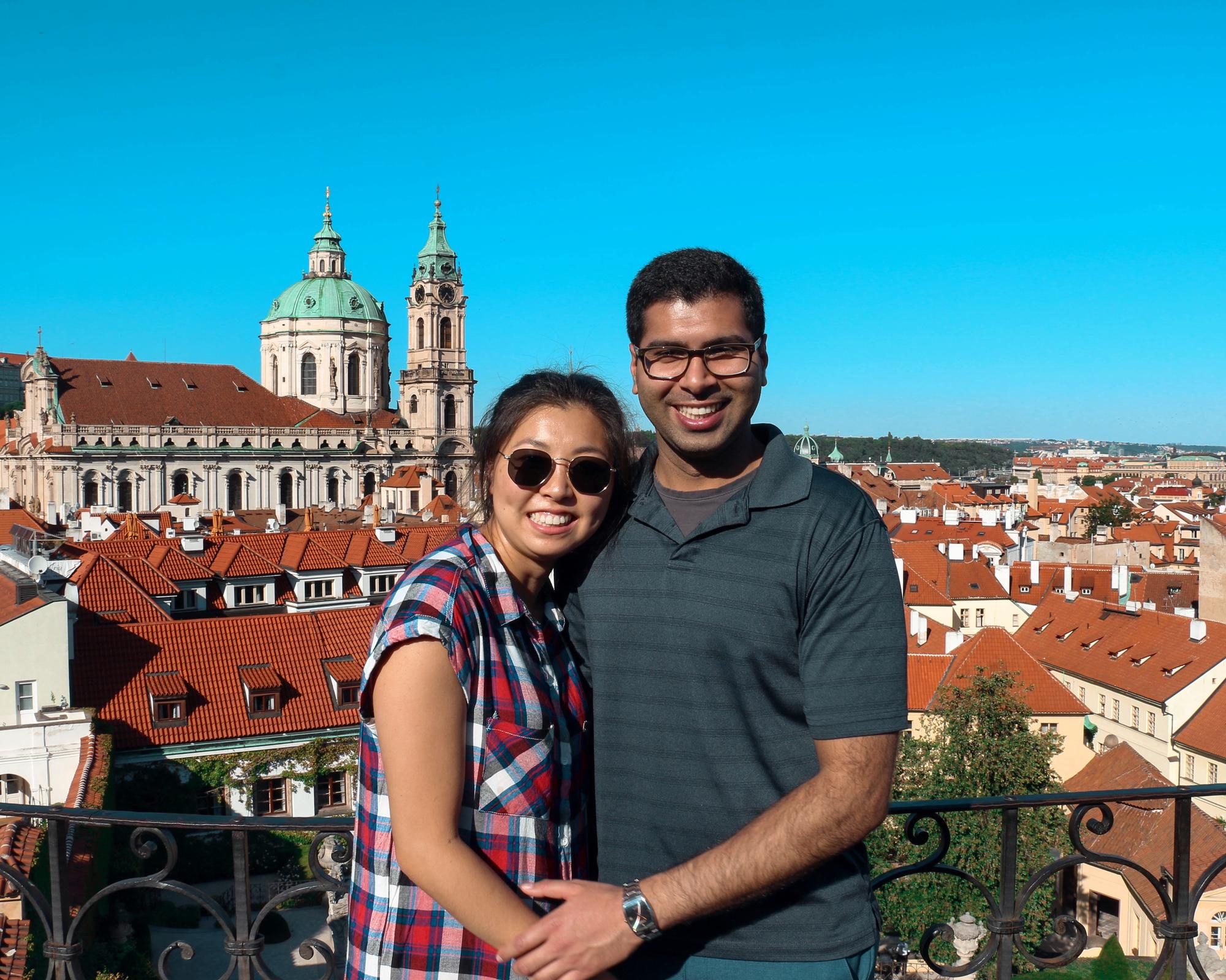 This photo was taken while we were walking the streets of Prague. -September 2019