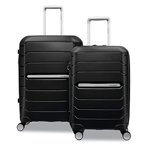 Samsonite Freeform Hardside Expandable with Double Spinner Wheels, 2-Piece Set (21/28), Black