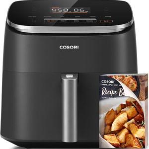 Amazon.com: COSORI Air Fryer 9-in-1, Compact & Large 6-Qt, Fast Turbo Modes, 90–450°F Precise Heat for Even Results, Up to 95% Less Oil*, Roast, Bake, Dry, Reheat, Frozen, Broil, Proof, 120V, TurboBlaze, Grey : Home & Kitchen