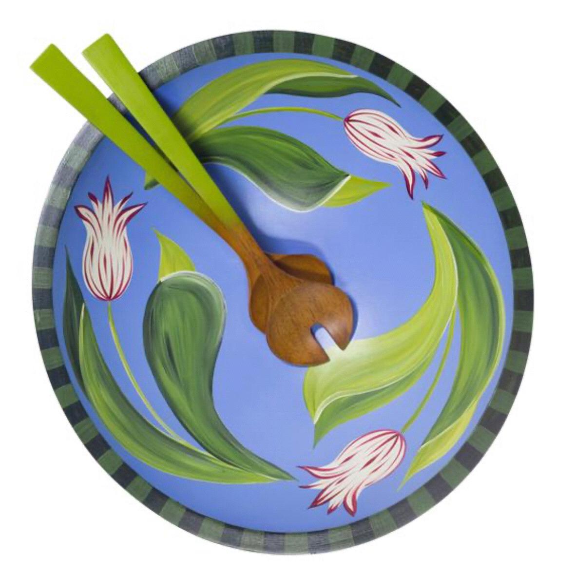 Sherwood Forest Bowl - Tulips French Blue