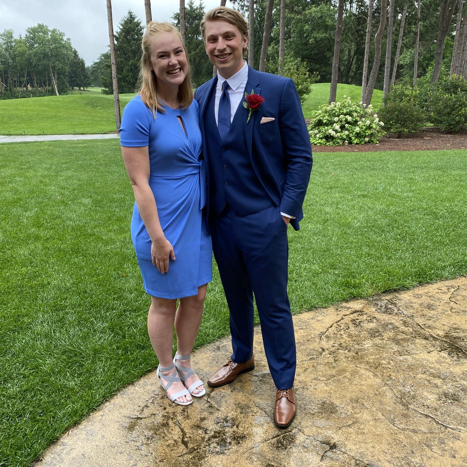 Mitch's sister Jessica's wedding, Indiana, July 2021.