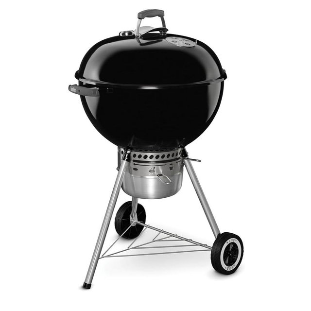 Weber Original Kettle Premium Charcoal Grill, 22-Inch, Black – Outdoor BBQ Grill with Built‑In Thermometer, Heat Control Dampers & One‑Touch™ Cleaning System