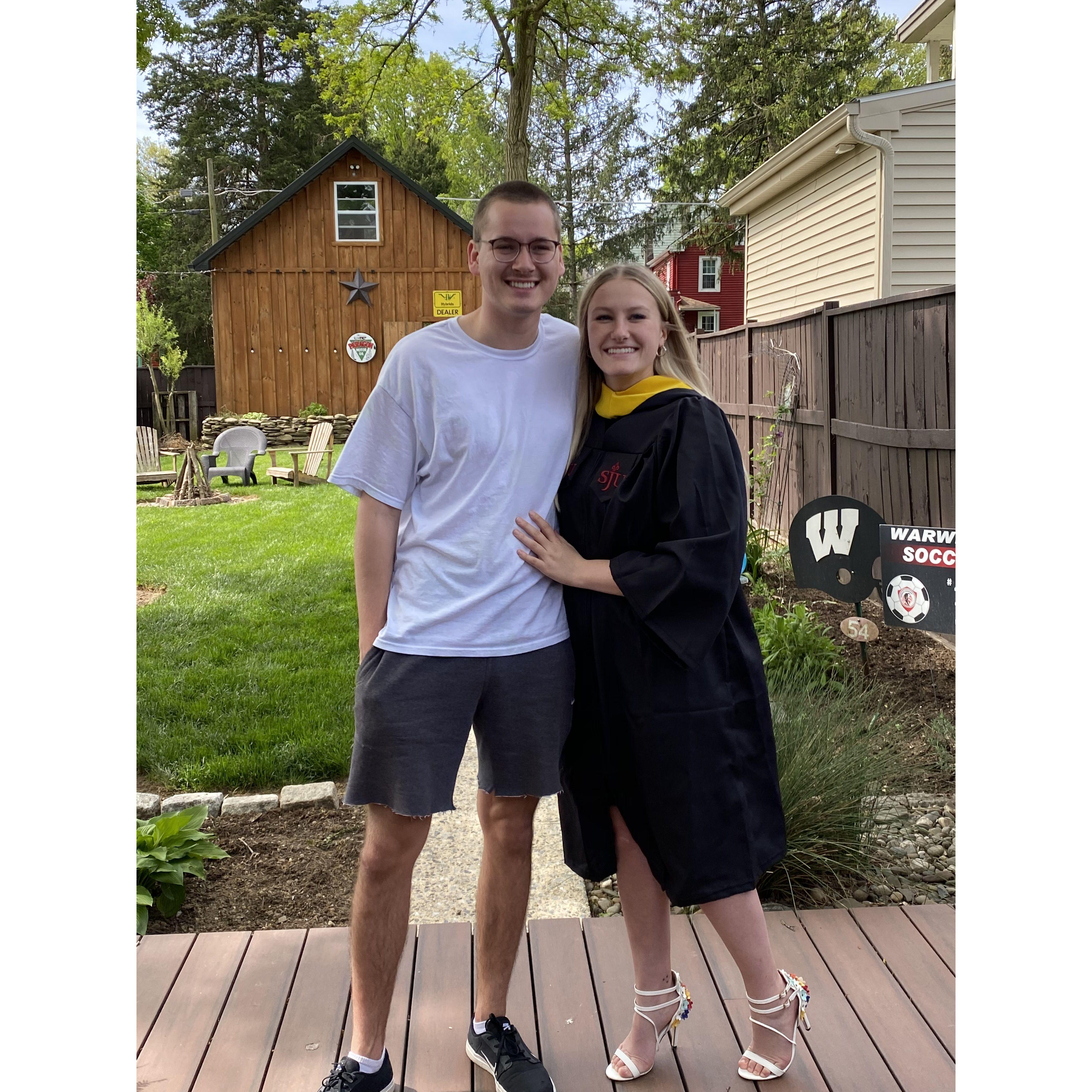 An at-home graduation, May 2020.