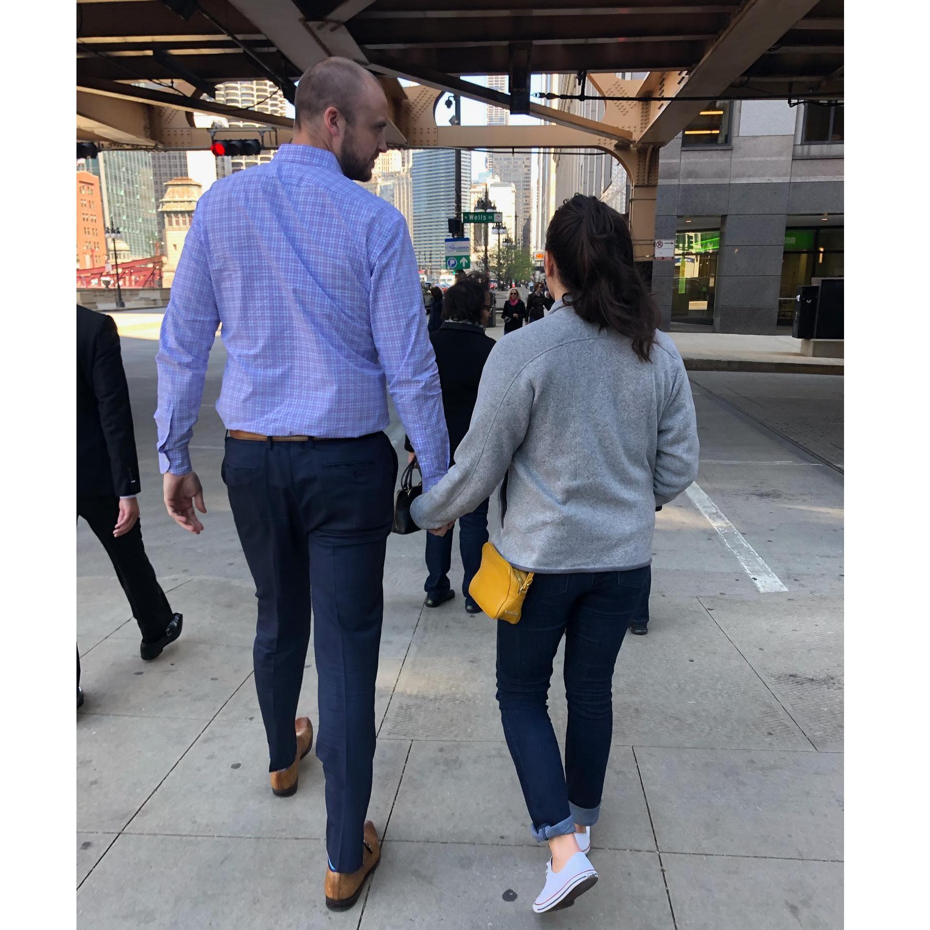 First ever picture of us! Jenna flew Chicago to our First Date Weekend.