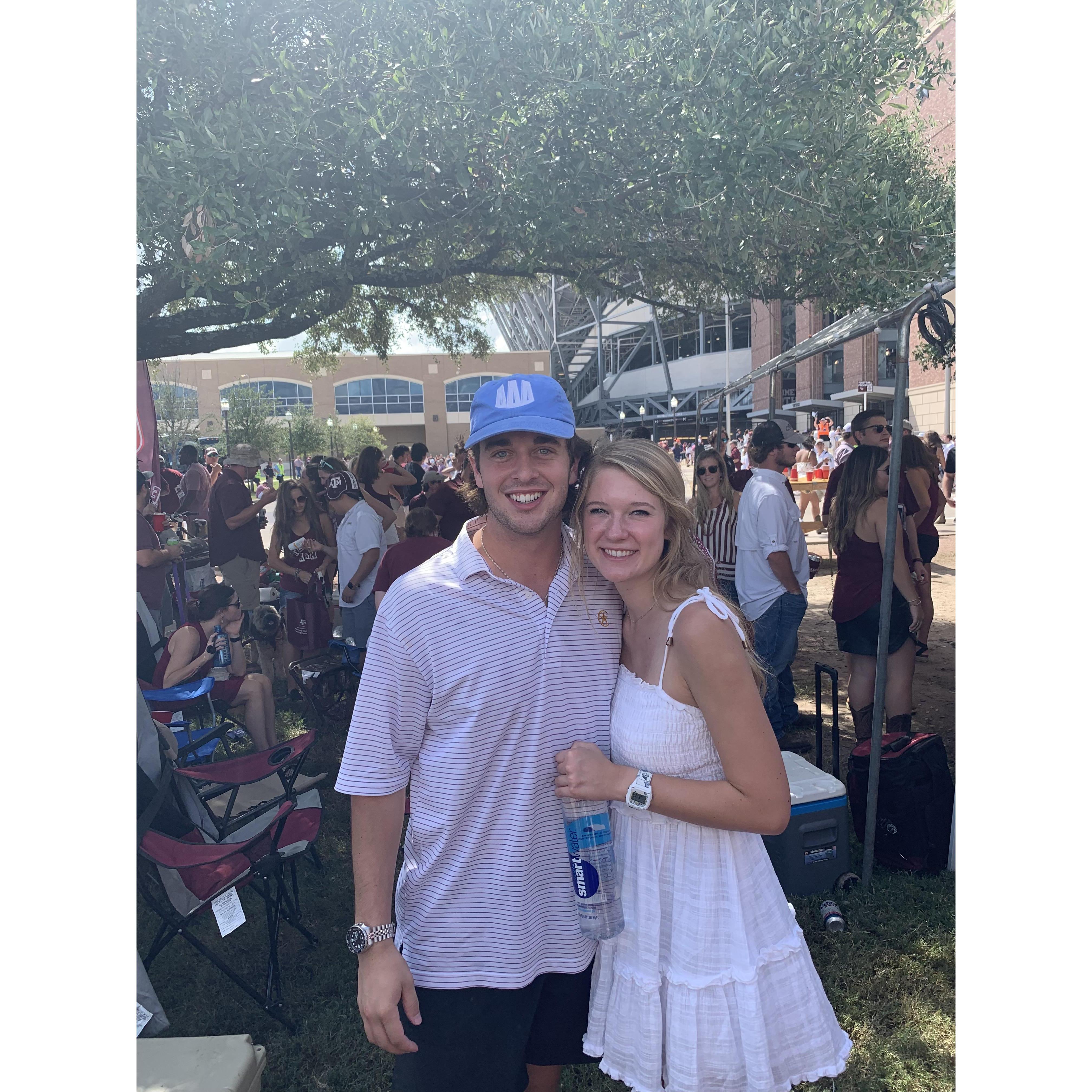 one of many football games we went to together! Gig Em Ags Aye Whoop