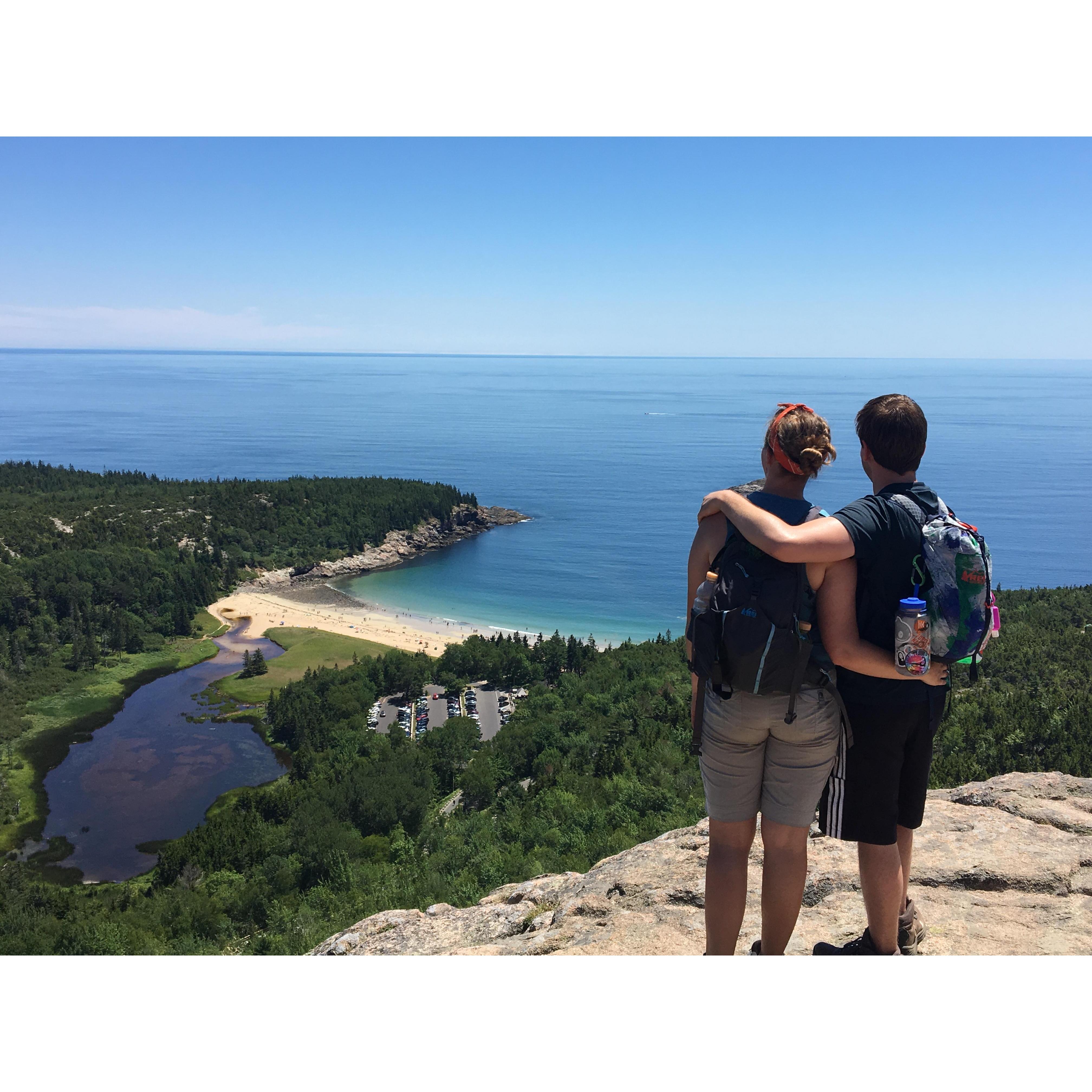 Conquering Bee Hive, Acadia National Park (7/21/2018)