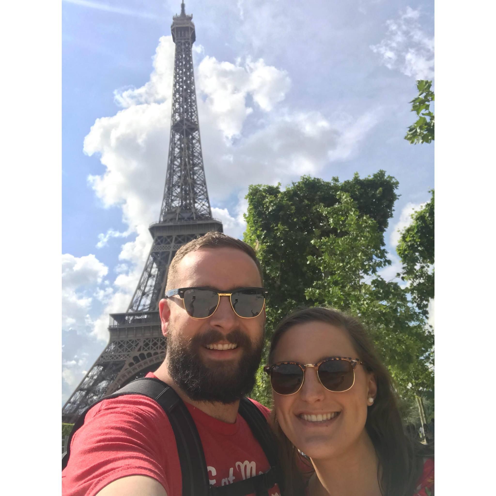 At the Eiffel Tower in Paris, France!