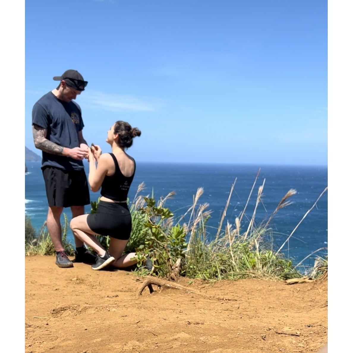 Alissa proposing back in Hawaii