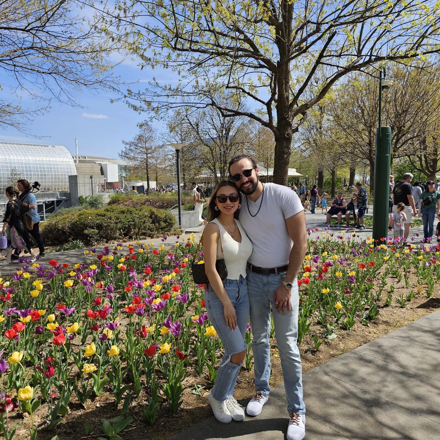 Botanical gardens during the Tulip Festival