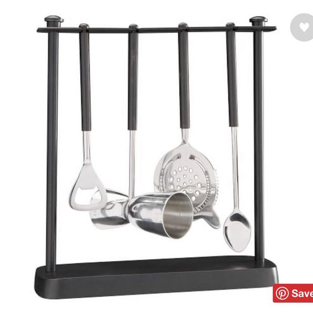Bleecker Hanging Bar Tool Set- Blackened Bronze