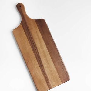 Tondo Acacia Paddle Serving Board | Crate & Barrel