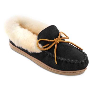 Minnetonka® Size 9 Alpine Sheepskin Moccasin Women's Slippers in Gold/Tan