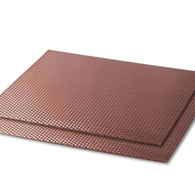 Heat Resistant, Non-Slip, Metal Counter / Table Protector Mat, Large - 14" x 17" - 2 Pack - Copper Color