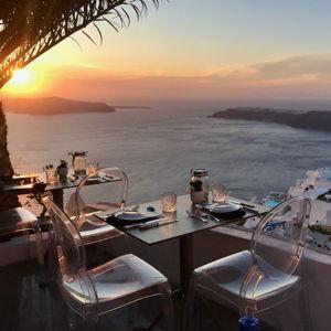 Sunset Dinner in Santorini