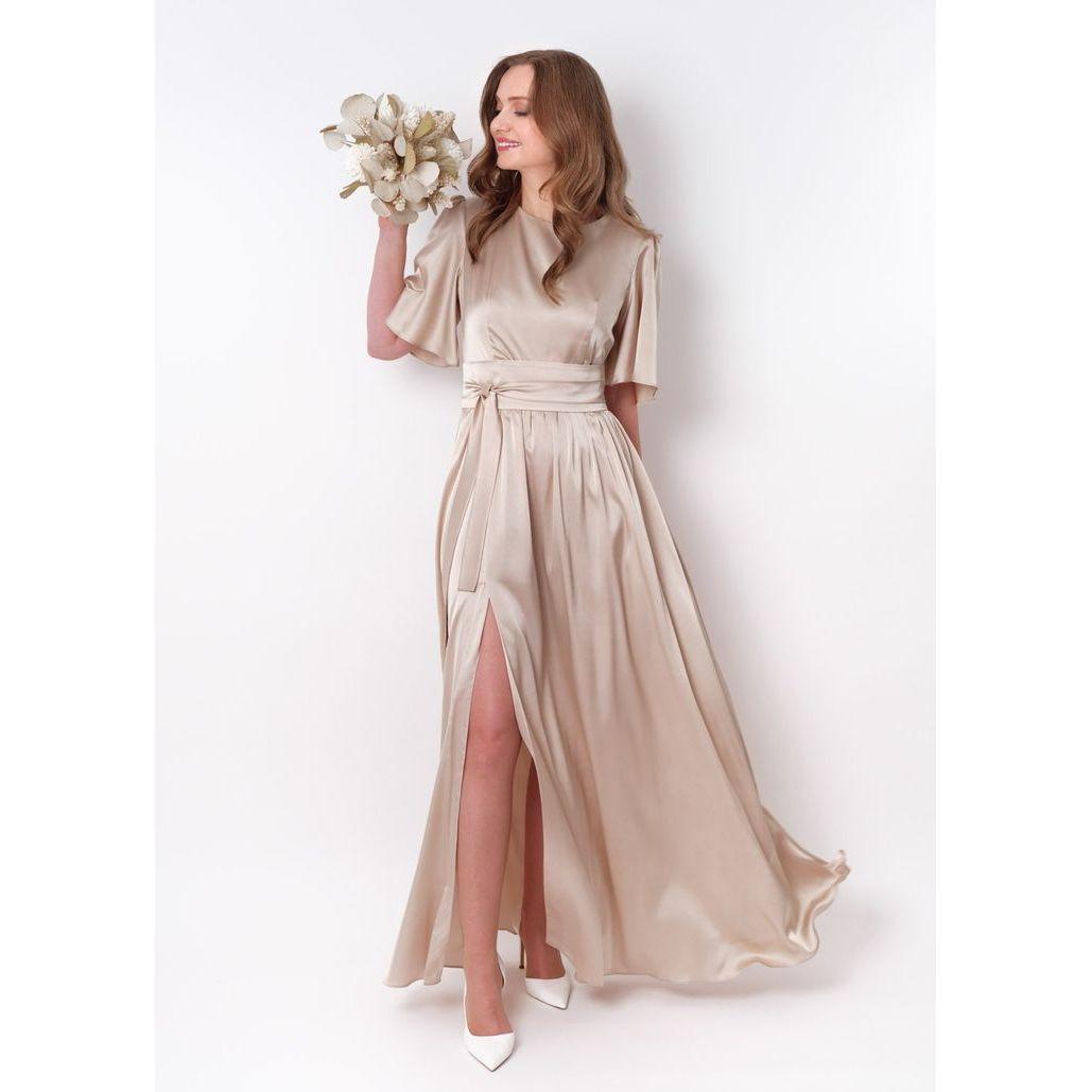 PRINCIPAL SPONSORS: Beige Floor Length Gown