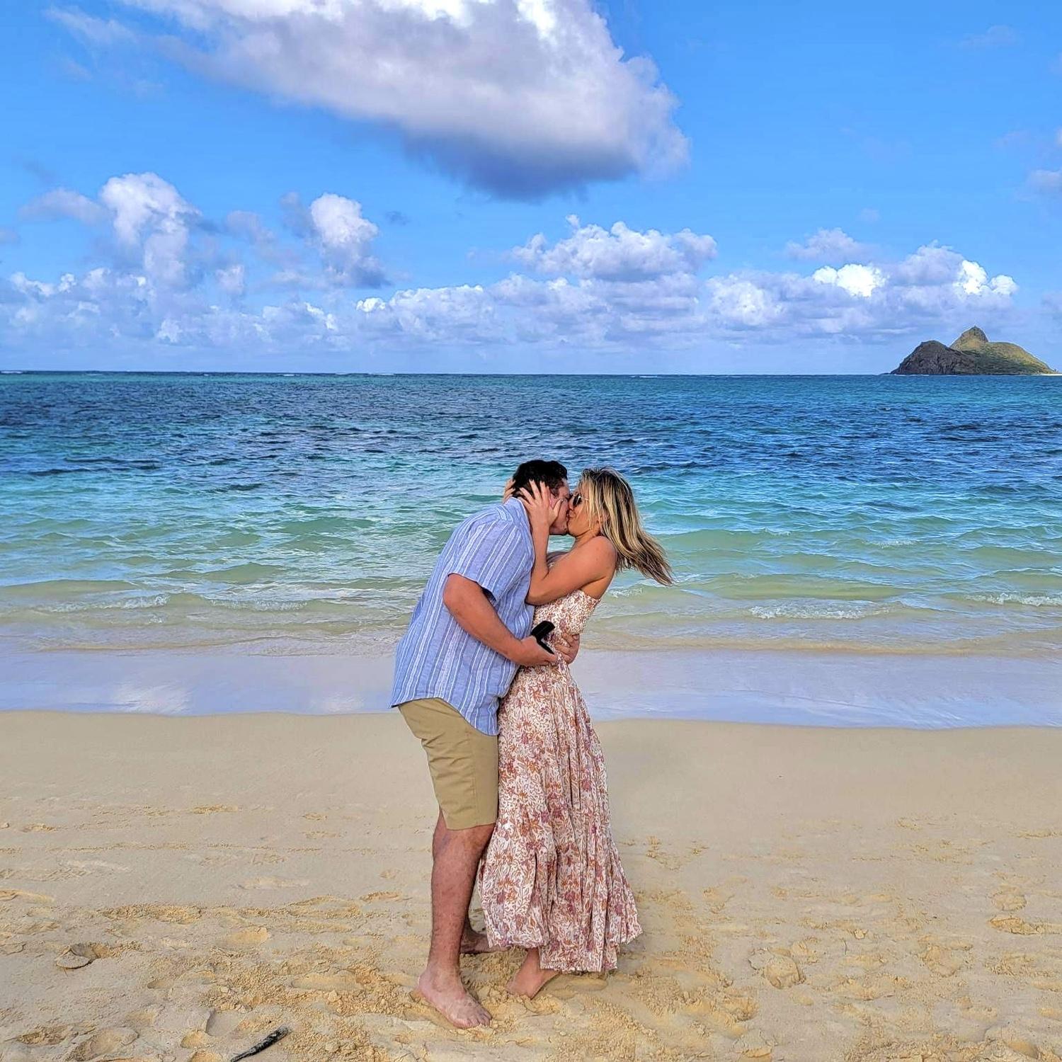 Fun fact - Meagan first though that Shea was joking when he went on a knee but once he pulled out the ring and saw her family video taping them, it all hit her that it was for real!