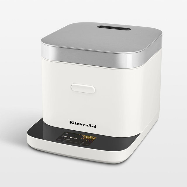 KitchenAid ® Porcelain White Compact Grain and Rice Cooker