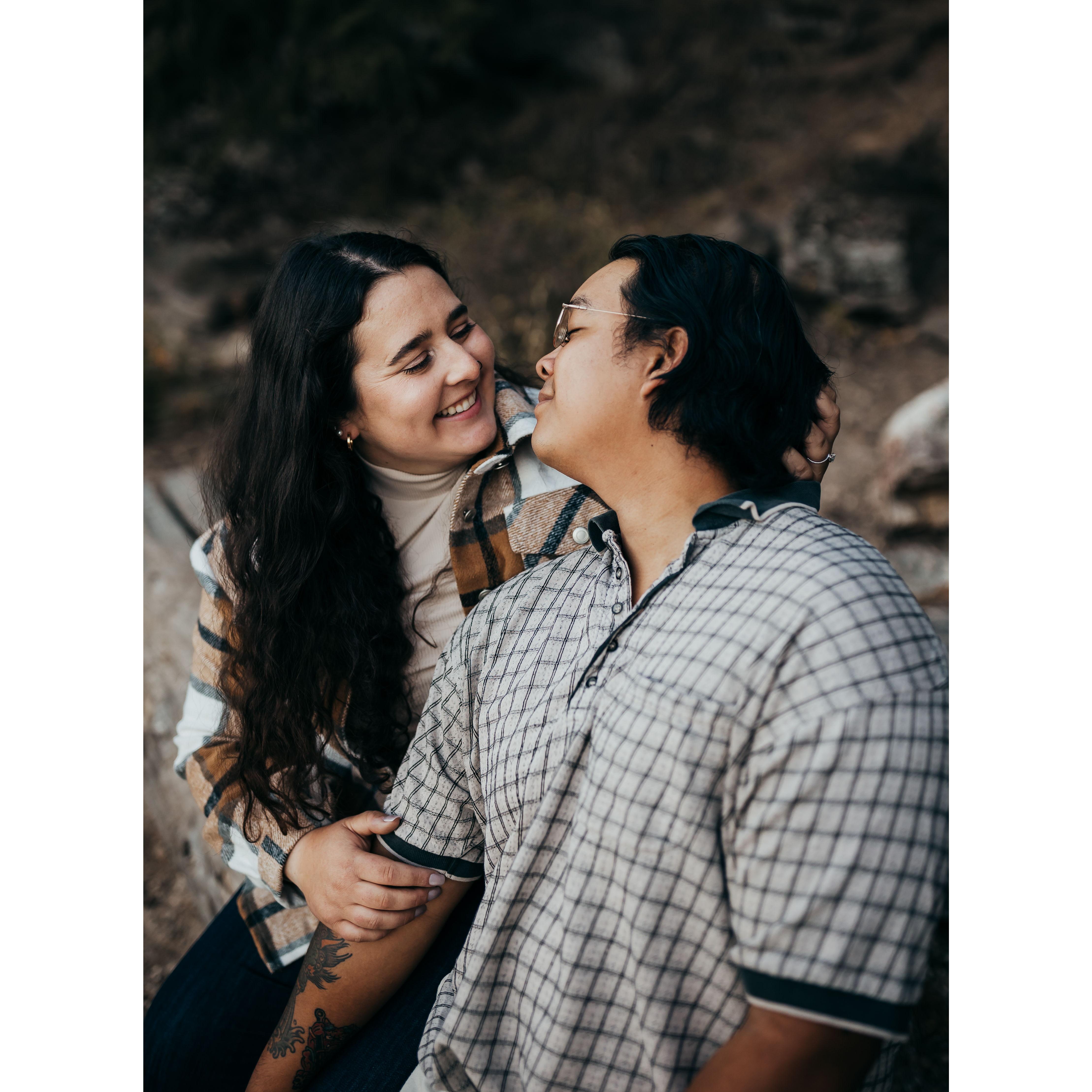 Our wedding photographer Kendra took these pics at our engagement session.