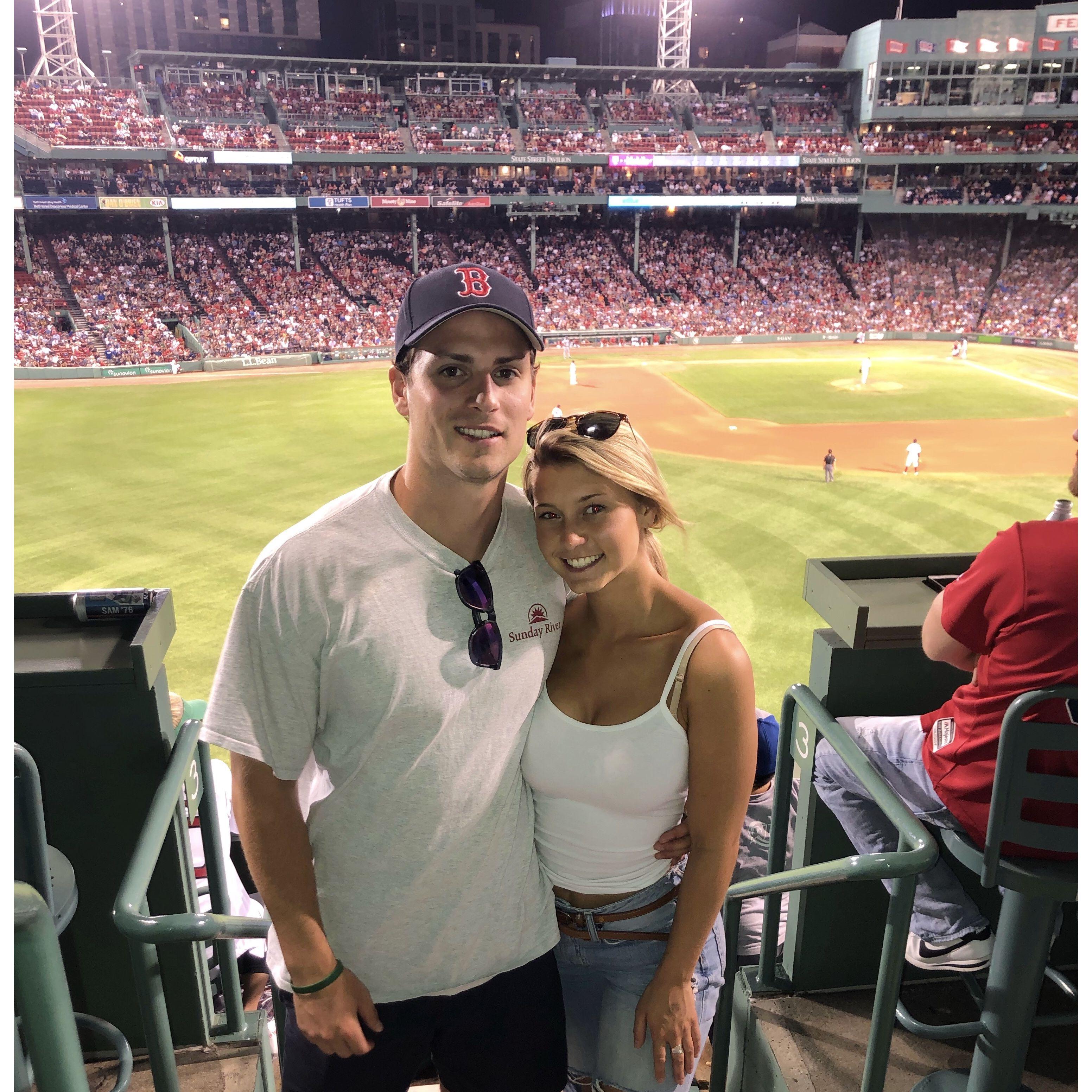 Sneaking up to the Green Monster.