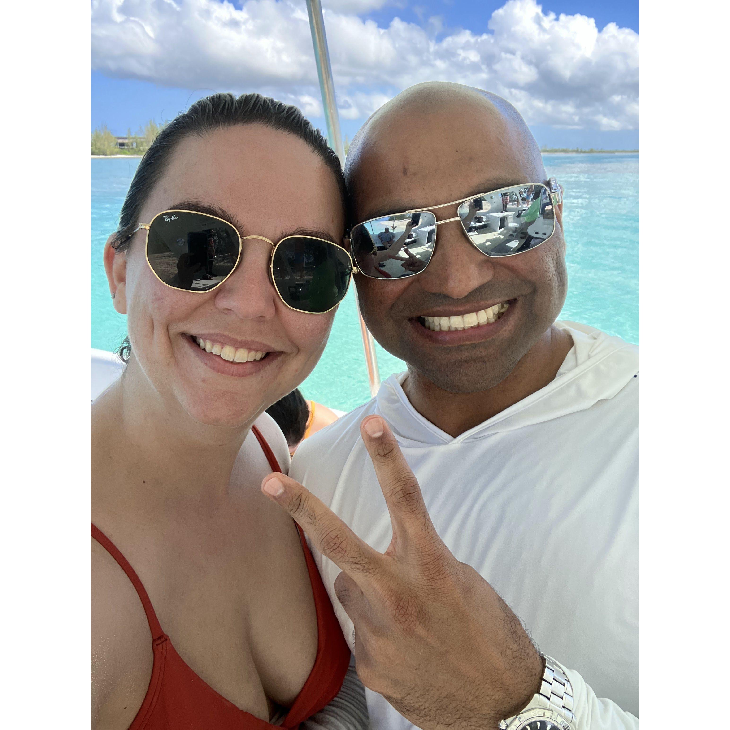 Together again on the island but now as an engaged couple!