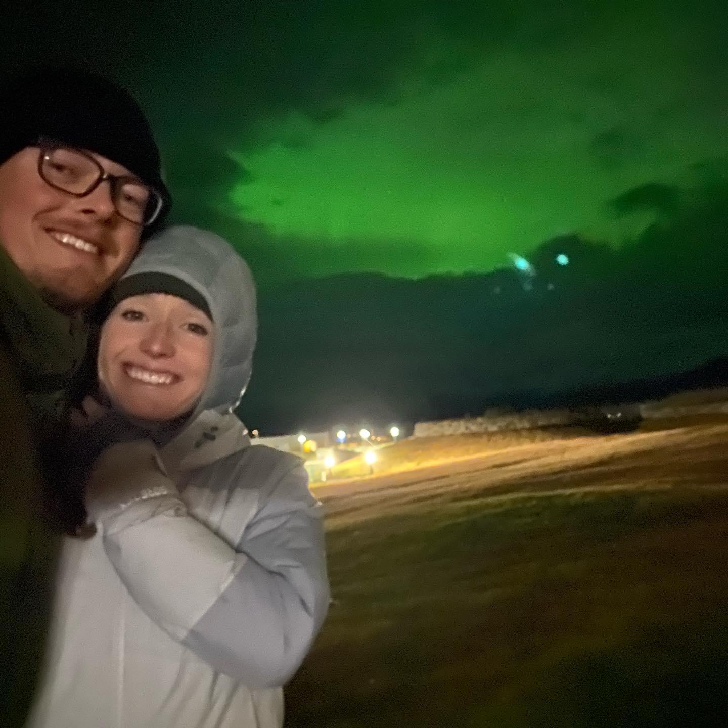Northern Light Glow in Iceland