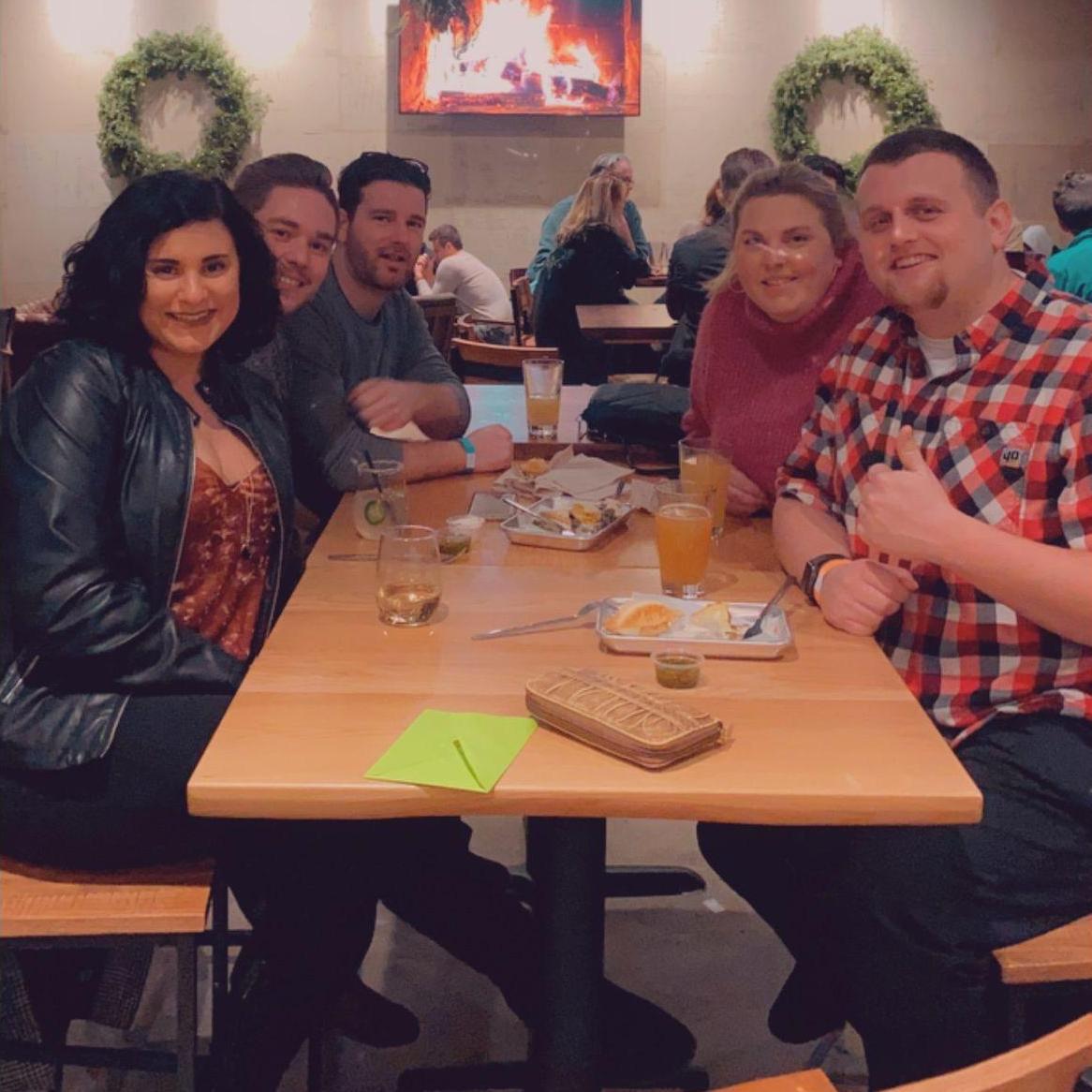 Birthday celebration with friends.