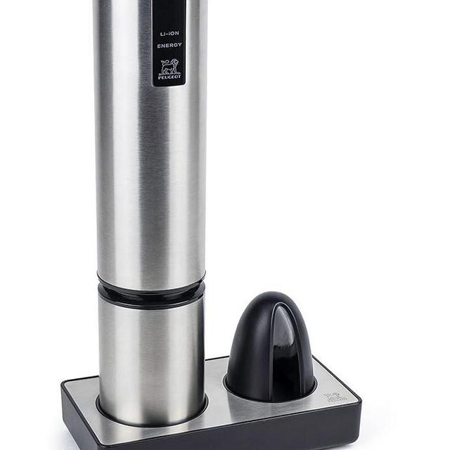 Peugeot Elis Touch Rechargeable Electric Corkscrew With Foil Cutter, Stainless Steel