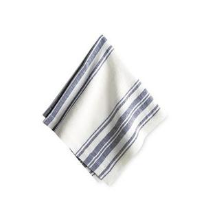 French Striped Napkins, Set of 4, Navy Blue