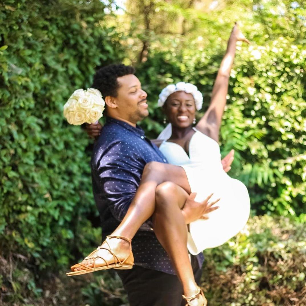 Celebrating after getting Married on our 11th dating year anniversary, June 12, 2020!