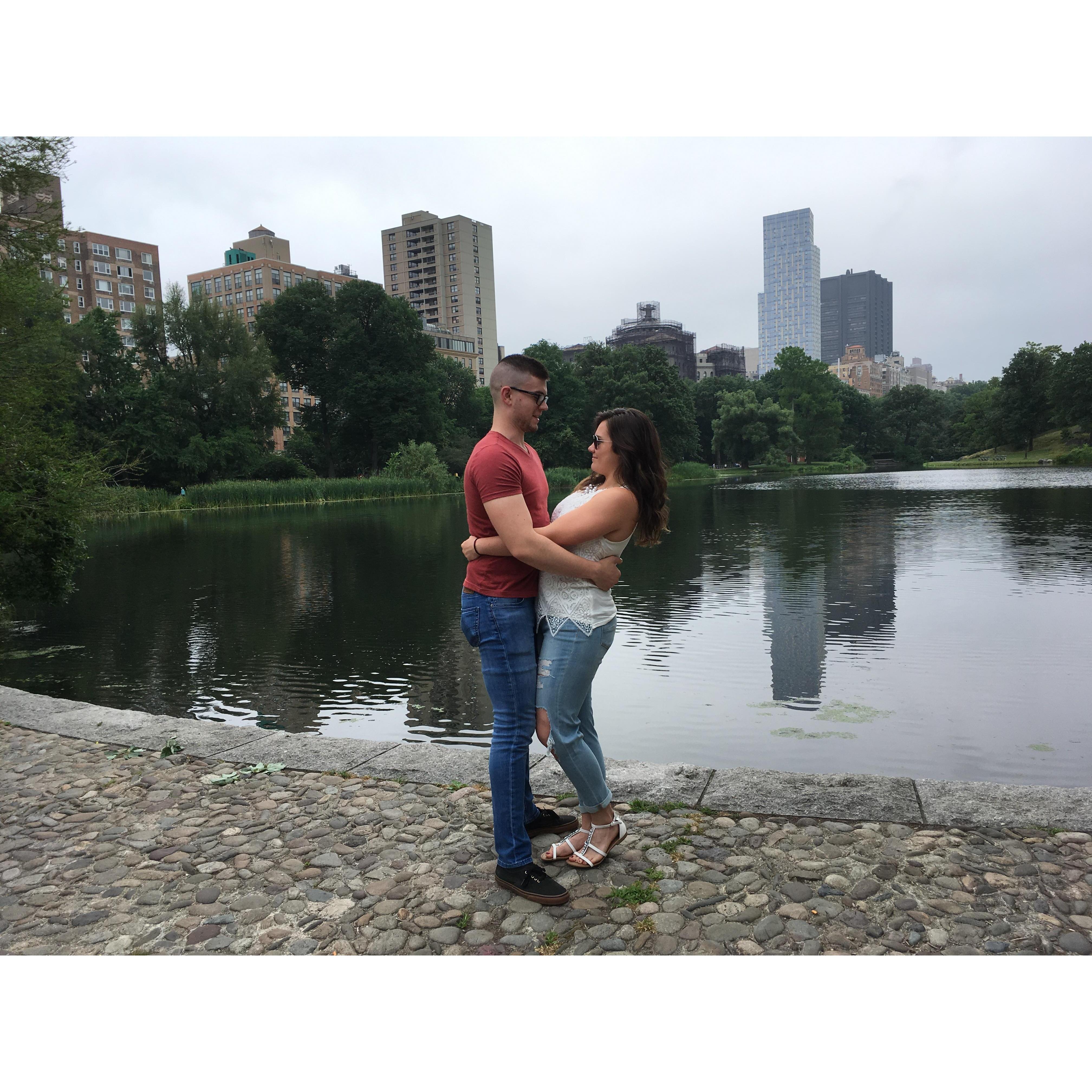 NYC trip. I laugh because we were trying to take a "couple pic" but we still didn't know how to actually pose haha.