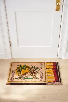Tiger Matchbook Printed Coir Doormat