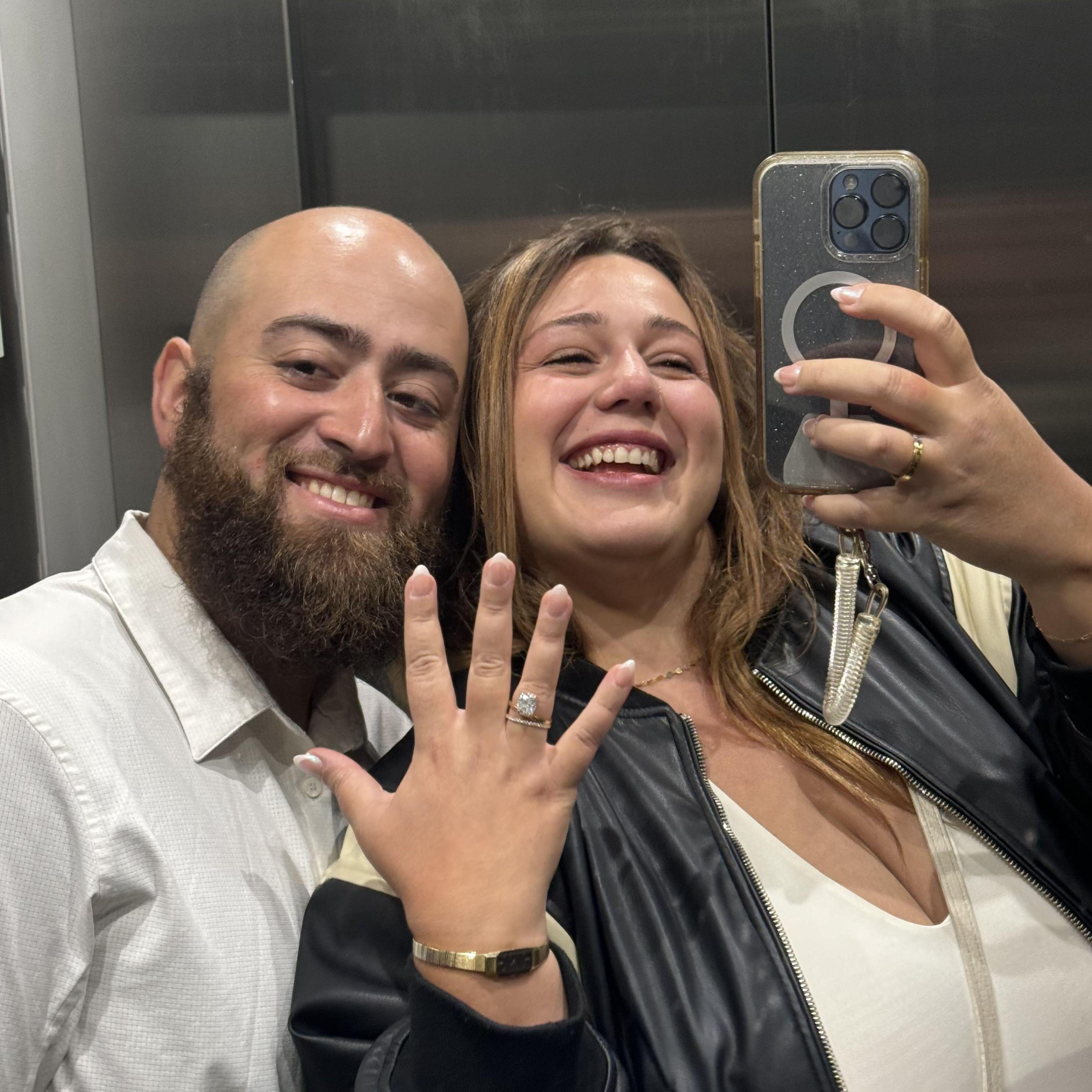 First iPhone pic together immediately post engagement