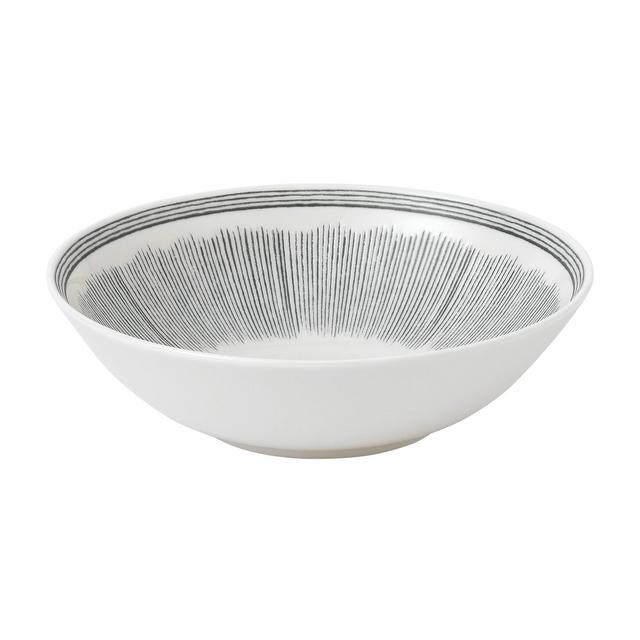 ED Ellen DeGeneres Crafted by Royal Doulton Charcoal Grey Lines Cereal Bowl