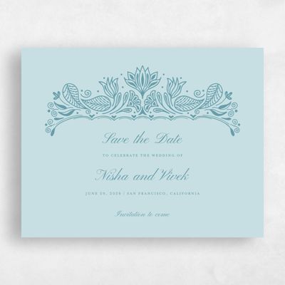 Iceberg, Blue Wedding Save the Date - Taneja Landscape
