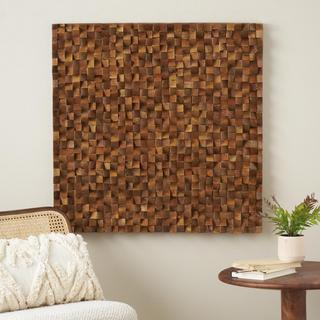 Large Geometric Handmade 3D Cube Inspired Wall Decor