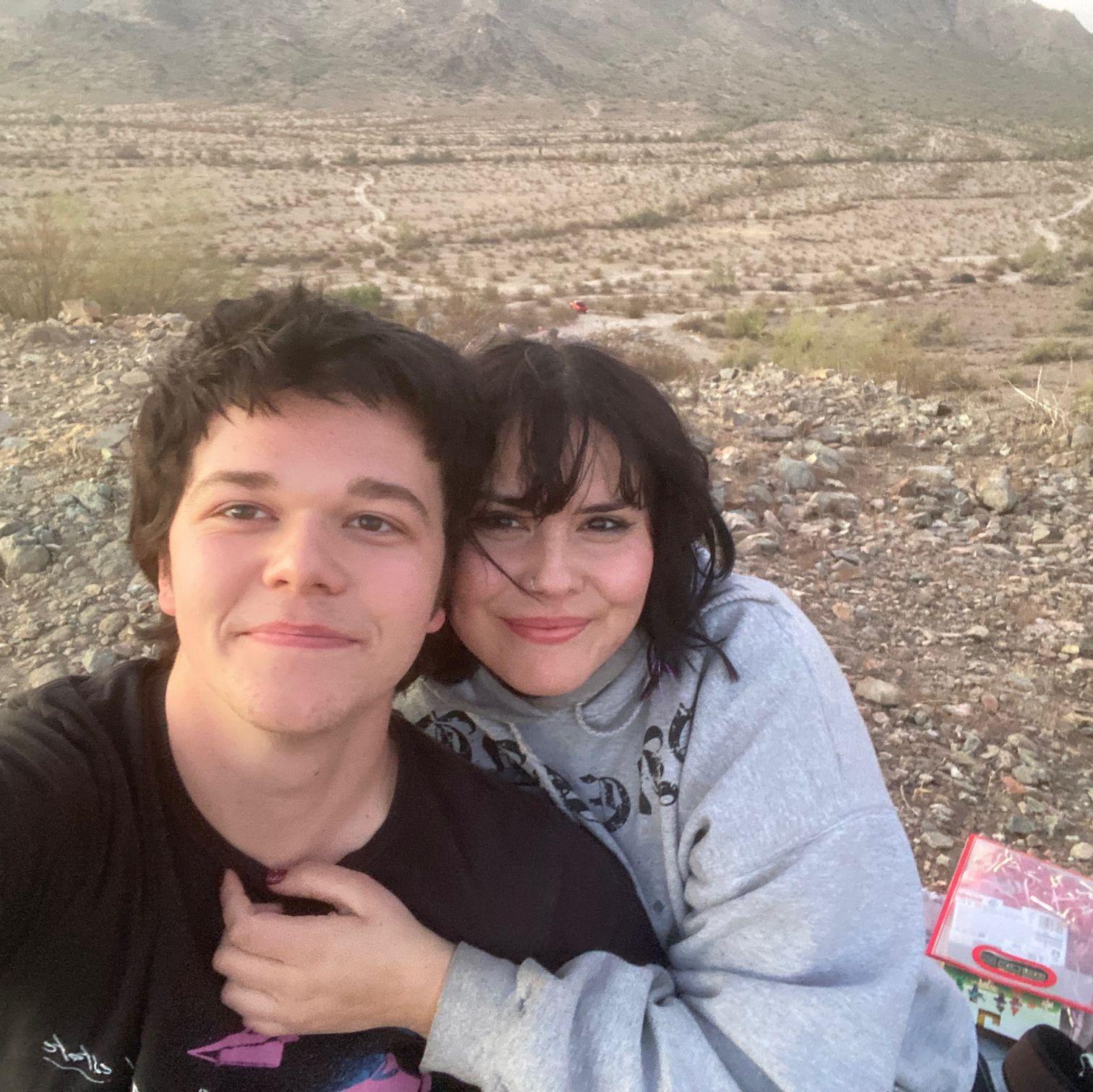 Made it official on Valentine's day :) on top of a mountain