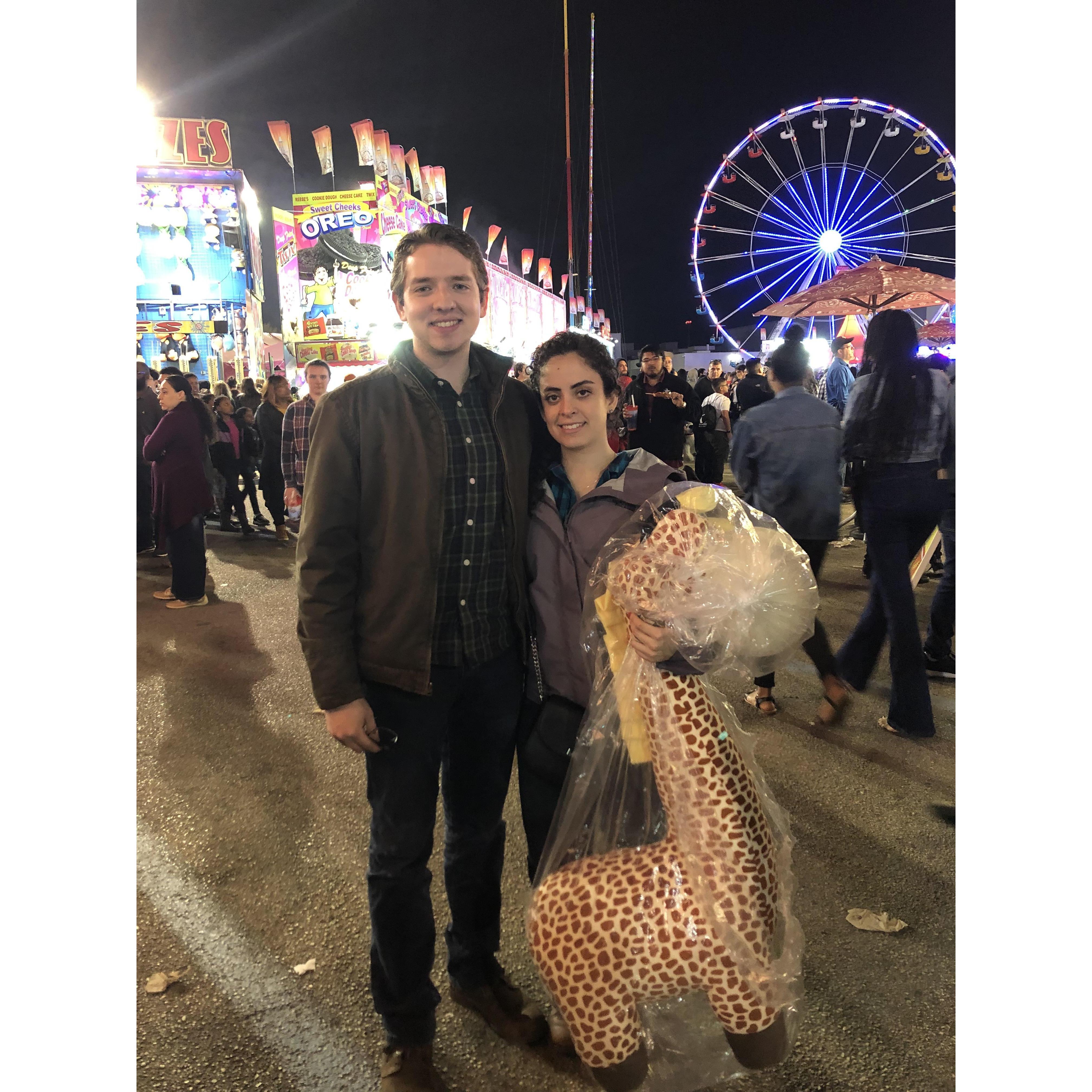 He won me the giraf! A fairy tale price