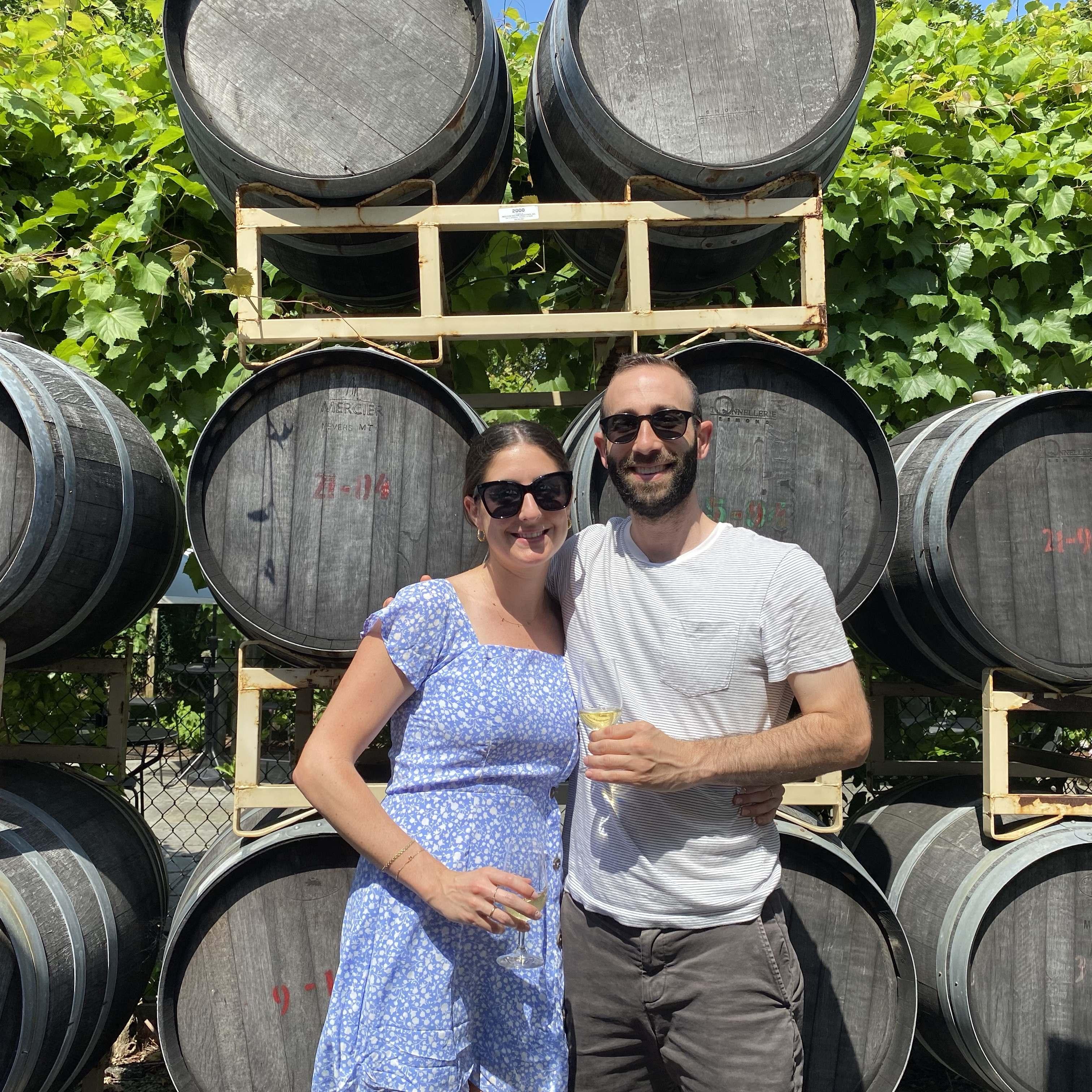 We absolutely love Lenz Winery - it was our favorite day during our first weekend trip.

A year later, Eric proposed in this same spot.