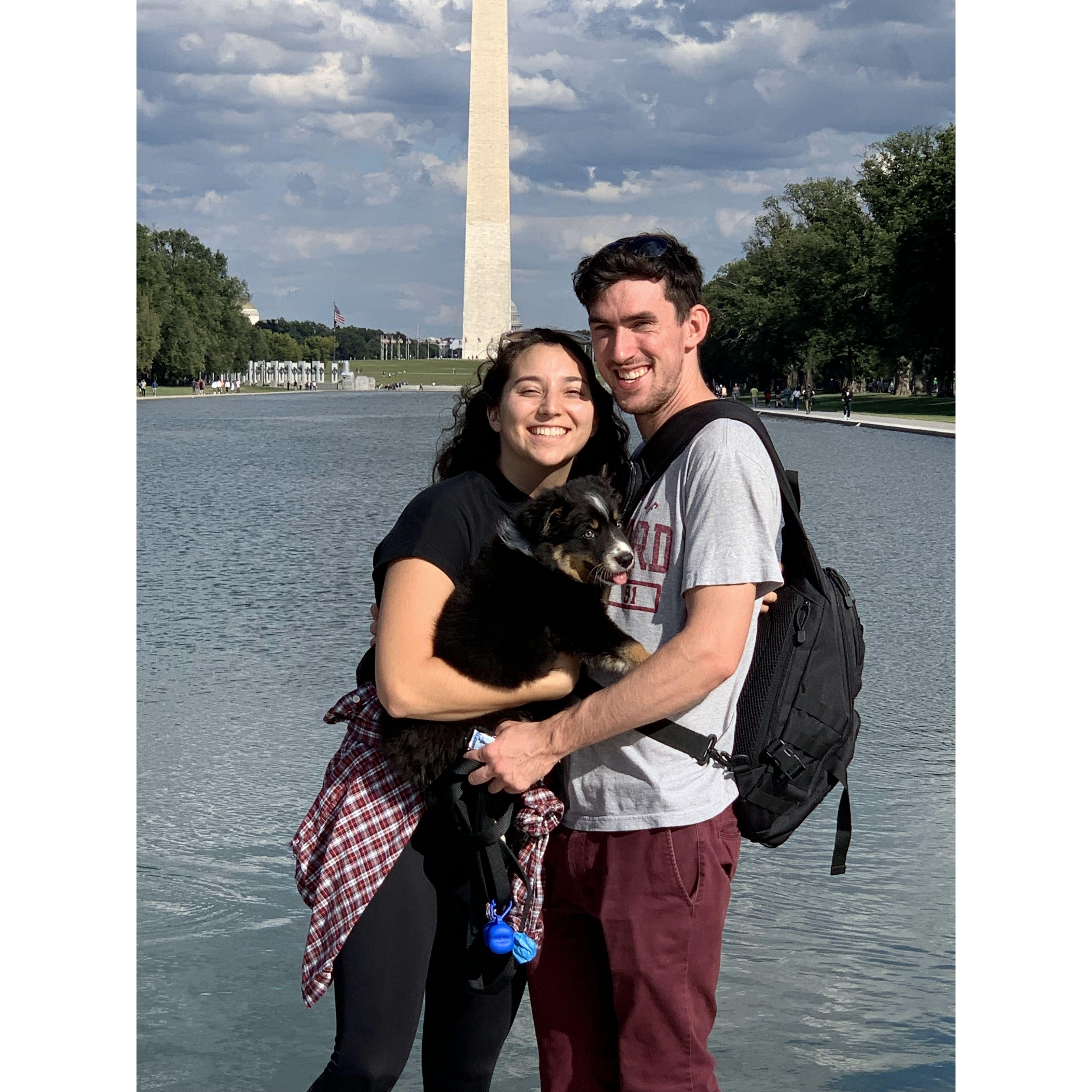 Camille's (and mama Paige's) First trip to DC with two very cute tour guides.
